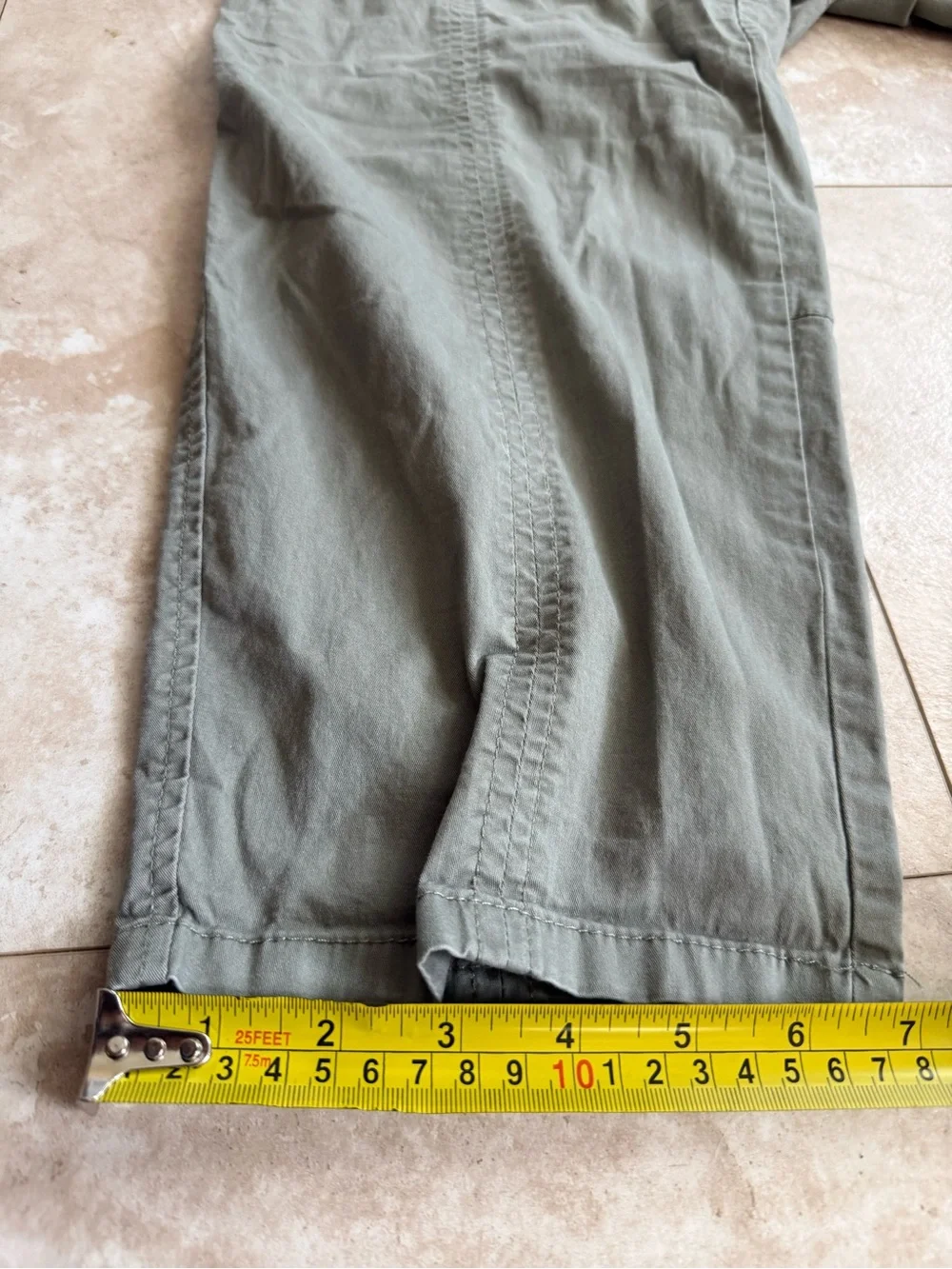 croft & barrow Olive Green Cargo Crop Pants